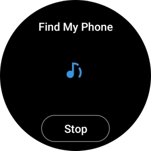 Press Stop when you've found your phone. Press Stop when you've found your phone.