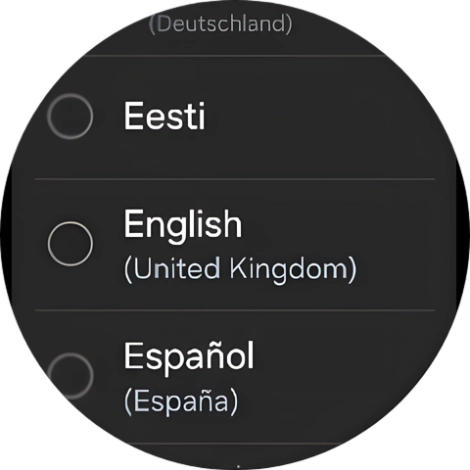 Press the required language. Press the required language.