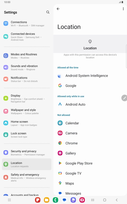 Press the required app. Press the required app.