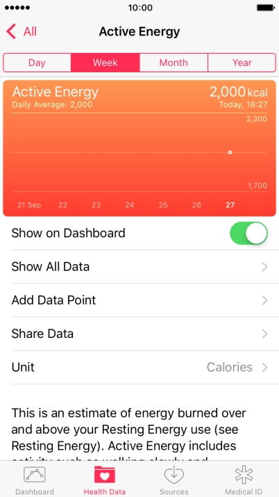 Press Dashboard.