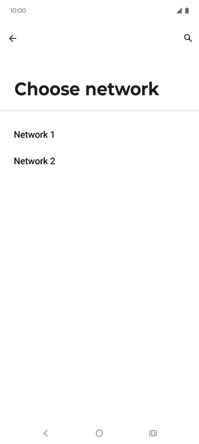 Press the required network.