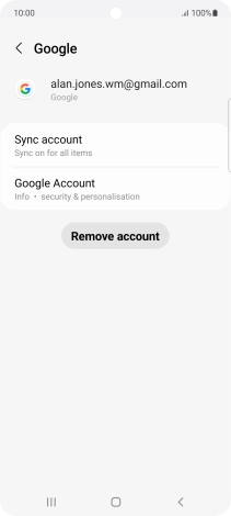 Press Sync account.