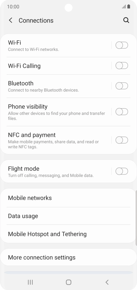 Press Data usage. Press Data usage.