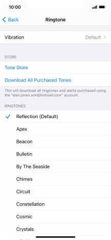 Press the required ring tones to hear them.