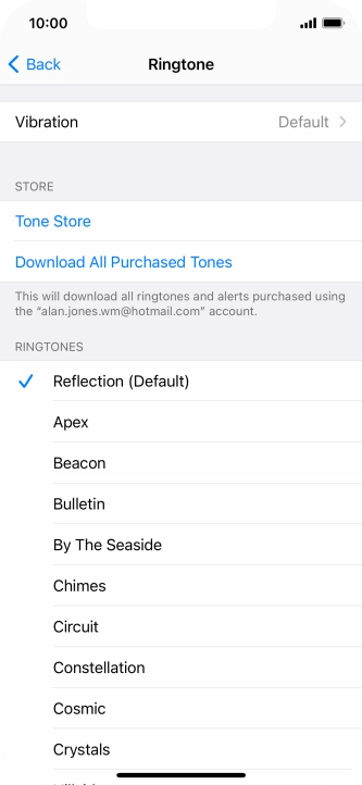 Press the required ring tones to hear them.