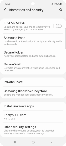 Press Other security settings. Press Other security settings.