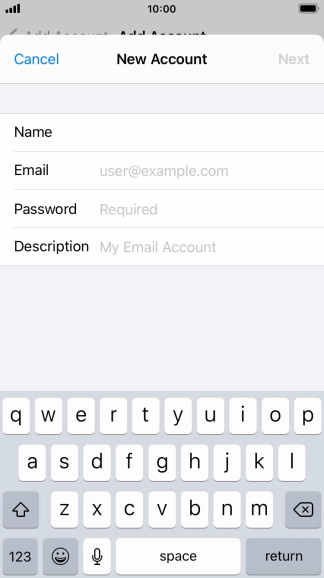 Press Email and key in your email address. Press Email and key in your email address.