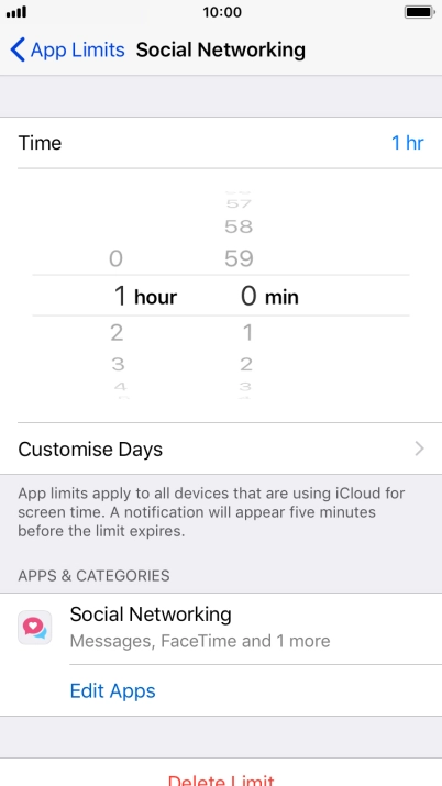 Press Customise Days.