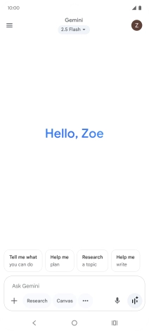 Press the profile icon.