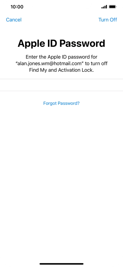 Press Turn Off.