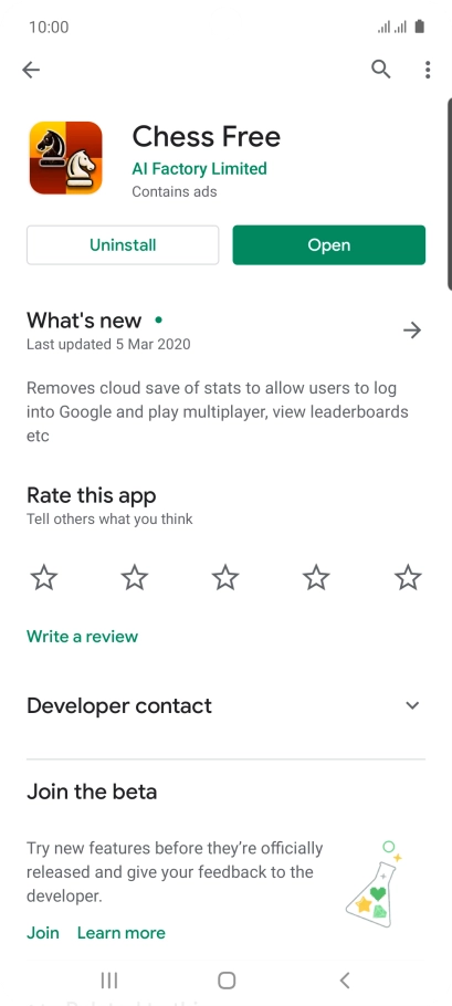 Press Uninstall.