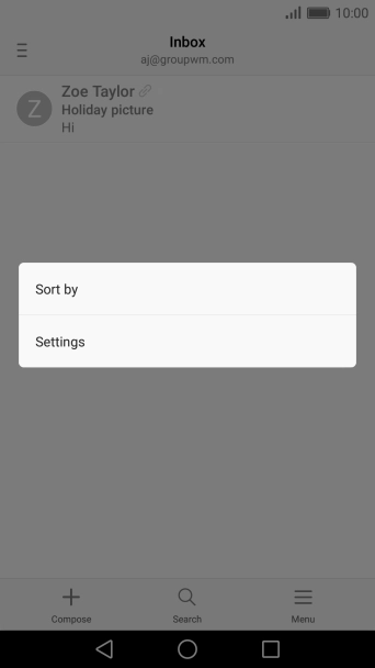 Press Settings.