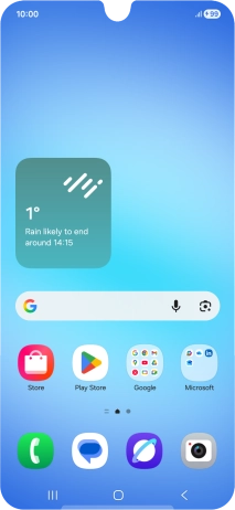 When the battery charging icon is displayed, the battery is charging.