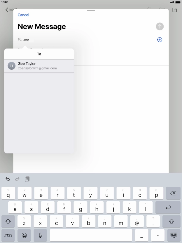 Press the required contact. Press the required contact.