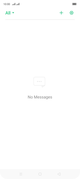 Press the new message icon. Press the new message icon.
