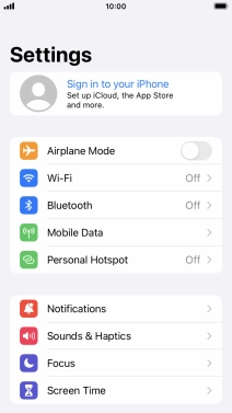 Press Sign in to your iPhone.