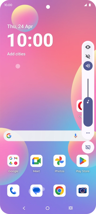 Press the silent mode icon to turn on the function.