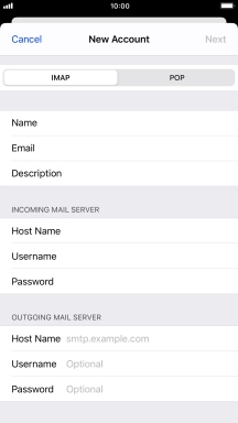 Press Host Name and key in the name of your email provider's outgoing server. Please note that if you can't send email messages when using your email provider's outgoing server, key in smtp.vodafone.net.au (Vodafone's outgoing server). Press Host Name and key in the name of your email provider's outgoing server. Please note that if you can't send email messages when using your email provider's outgoing server, key in smtp.vodafone.net.au (Vodafone's outgoing server).