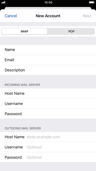 Press Host Name and key in the name of your email provider's outgoing server. Please note that if you can't send email messages when using your email provider's outgoing server, key in smtp.vodafone.net.au (Vodafone's outgoing server). Press Host Name and key in the name of your email provider's outgoing server. Please note that if you can't send email messages when using your email provider's outgoing server, key in smtp.vodafone.net.au (Vodafone's outgoing server).