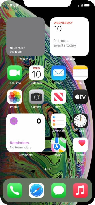If you're using a Widget Stack: slide up or down on the stack to select the required widget. If you're using a Widget Stack: slide up or down on the stack to select the required widget.