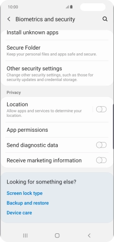 Press Other security settings.