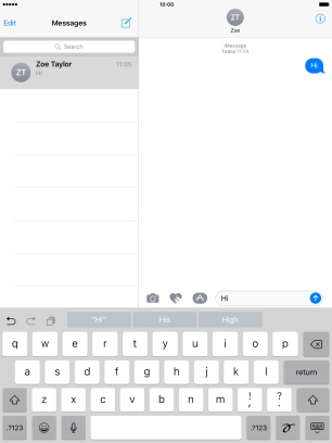 Press the sticker icon and follow the instructions on the screen to add a sticker to your iMessage.