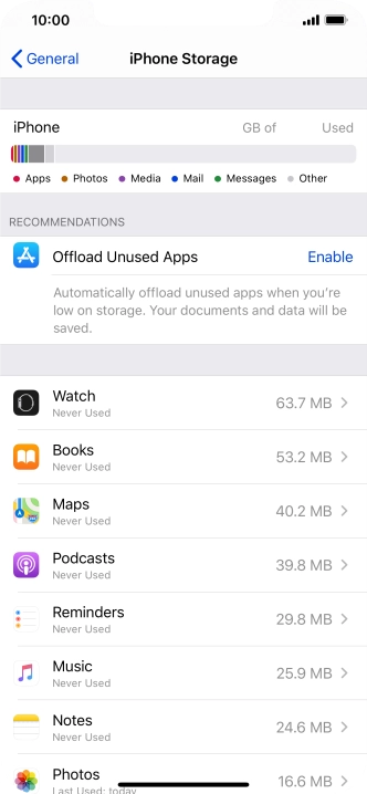Press the required app. Press the required app.