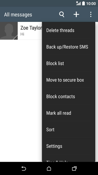 Press Settings.