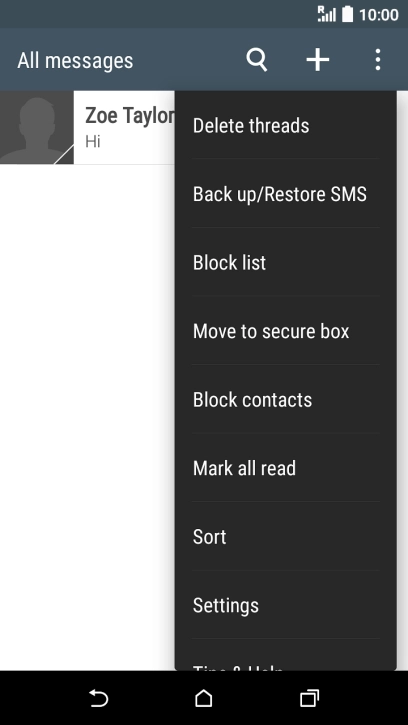 Press Settings.