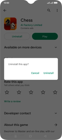 Press Uninstall. Press Uninstall.