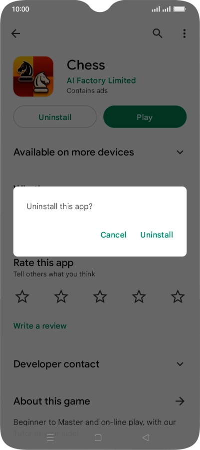 Press Uninstall. Press Uninstall.