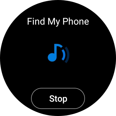 Press Stop when you've found your phone. Press Stop when you've found your phone.