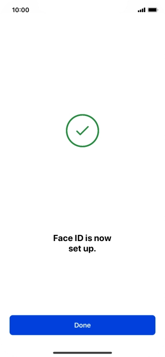 Press Done. If you haven't previously selected a phone lock code, key in a code of your own choice twice.