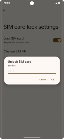 Key in your PIN and press OK.