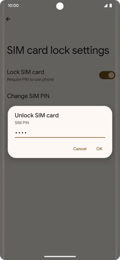 Key in your PIN and press OK.