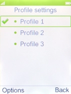 Highlight the required profile. Highlight the required profile.