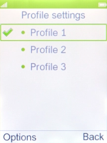 Highlight the required profile. Highlight the required profile.