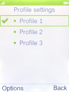 Highlight the required profile. Highlight the required profile.