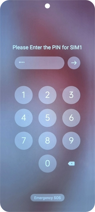 If you're asked to key in your PIN, do so and press arrow right.