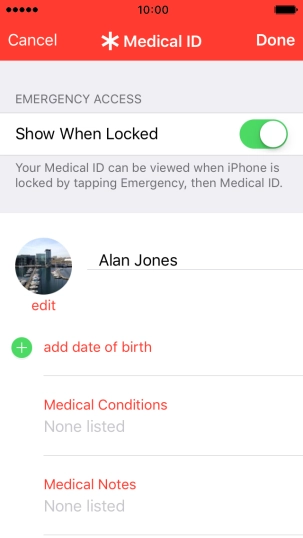 Press the required information and follow the instructions on the screen to add the information.