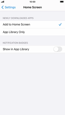 To add new downloaded apps to both the home screen and App Library, press Add to Home Screen.