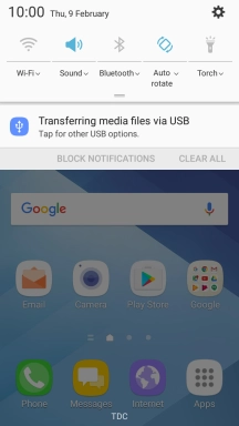 Press the settings icon.