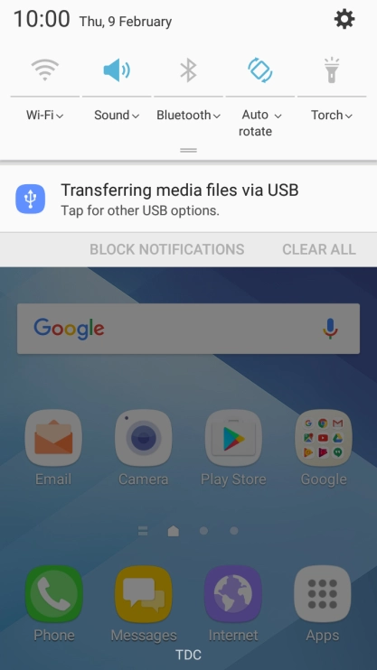 Press the settings icon.
