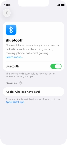 Press the required Bluetooth device and follow the instructions on the screen to pair the device with your phone. Press the required Bluetooth device and follow the instructions on the screen to pair the device with your phone.