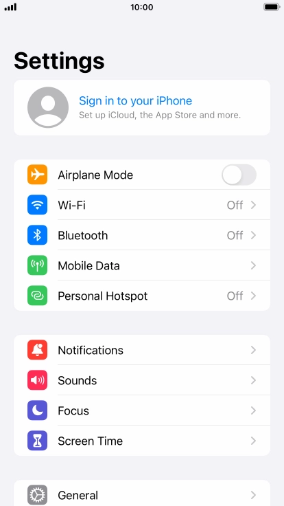 Press Sign in to your iPhone. Press Sign in to your iPhone.