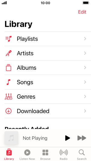 Press Playlists.