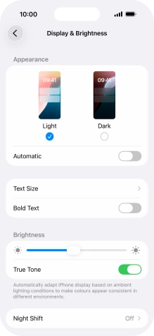 Press Dark.