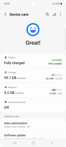 Press Battery.