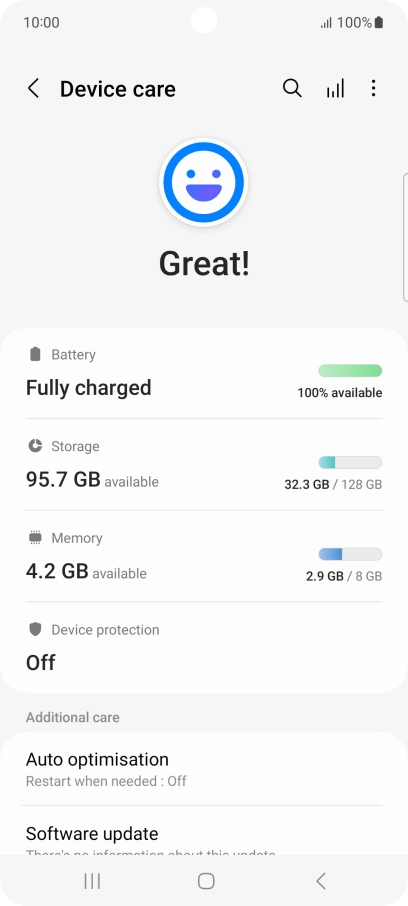 Press Battery.