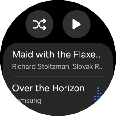 Press the required audio file. Press the required audio file.